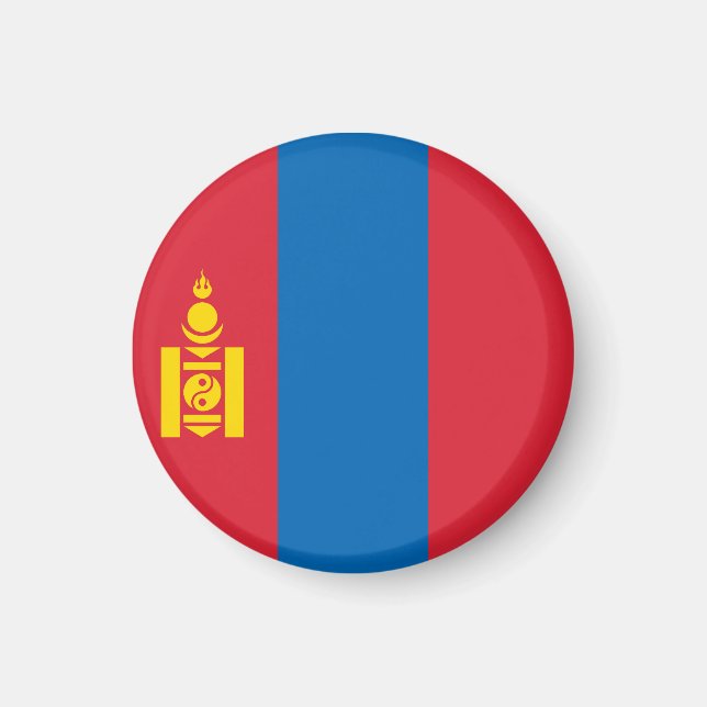 Mongolia flagga magnet (Framsidan)