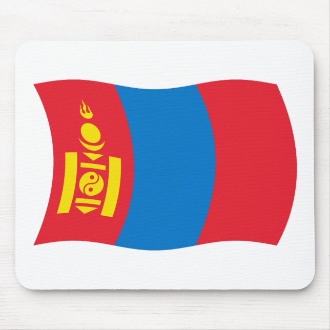 Mongolia Flagga Mousepad Musmatta (Framsidan)
