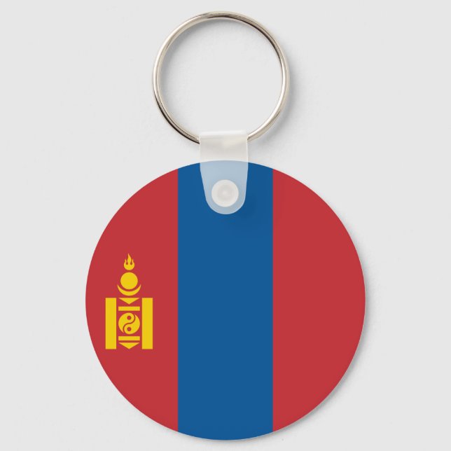 Mongolia Flagga Nyckelring (Framsida)