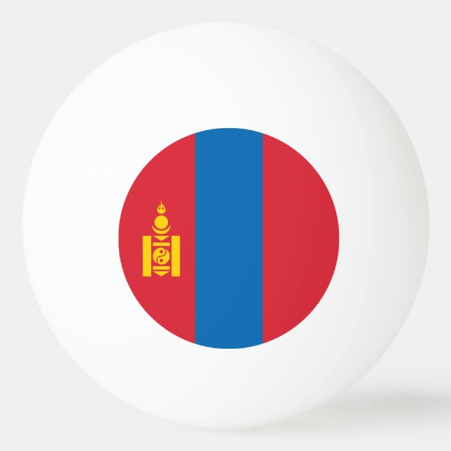 Mongolia Flagga Pingisboll (Framsidan)