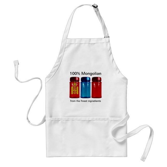 Mongolia Flagga Spice Burk Apron Förkläde (Framsidan)