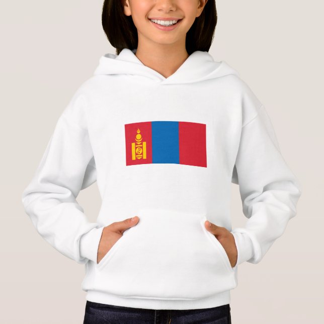 Mongolia Flagga T Shirt (Framsida)