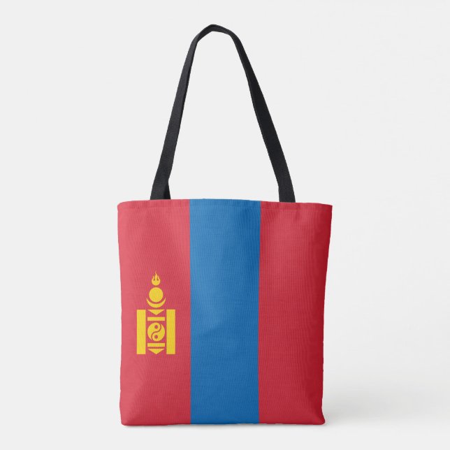 Mongolia Flagga Tygkasse (Baksida)