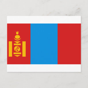 Mongolia Flagga Vykort
