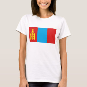 Mongolia Flagga x Karta T-Shirt