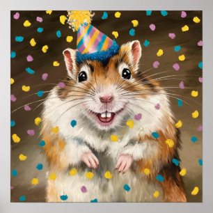Mongolian Gerbil konetti Poster