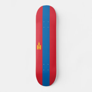 Mongolias flagga mini skateboard bräda 18,5 cm