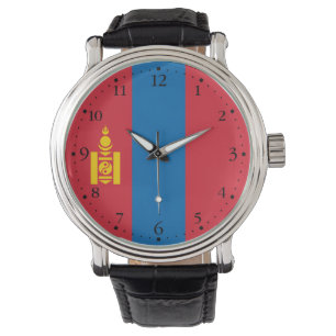 Mongoliet flagga armbandsur