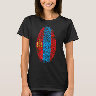 Mongoliet Flagga Fingerprint, det är i mitt DNA fö T Shirt