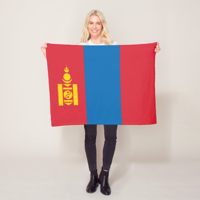 Mongoliet flagga fleecefilt (På plats)