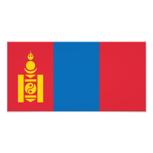 Mongoliet flagga fototryck