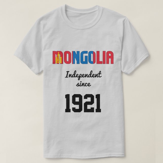 Mongoliet Flagga Independence Firande T Shirt (Design framsida)