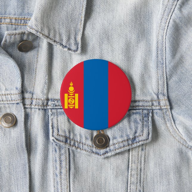 Mongoliet flagga knapp (In Situ)