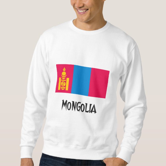 Mongoliet flagga långärmad tröja (Framsida)