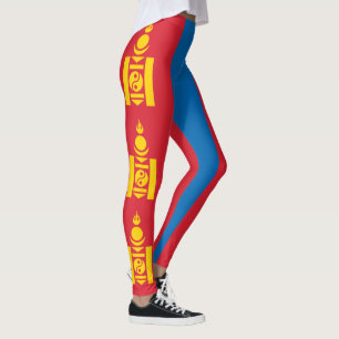 Mongoliet flagga leggings