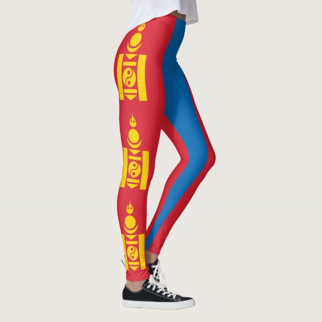 Mongoliet flagga leggings (Höger)