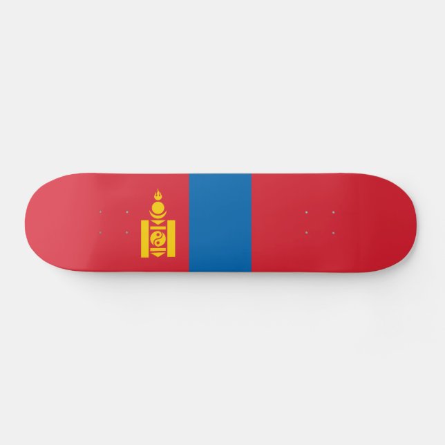 Mongoliet flagga mini skateboard bräda 18,5 cm (Horz)