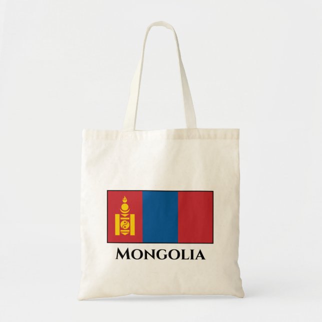 Mongoliet-Flagga (Mongoliet) Tygkasse (Framsidan)