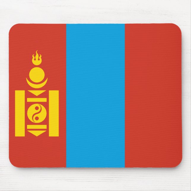 Mongoliet flagga Mousepad Musmatta (Framsidan)