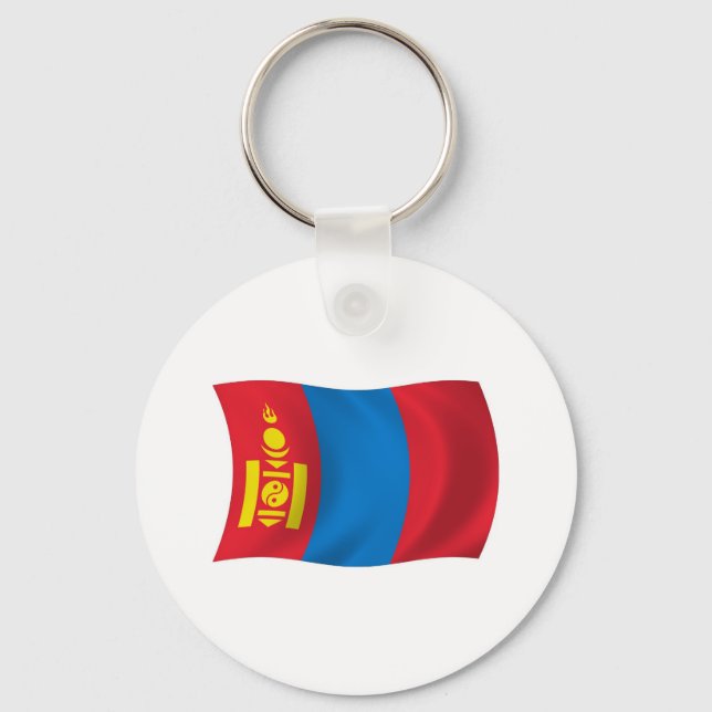 Mongoliet Flagga Nyckelring (Framsida)