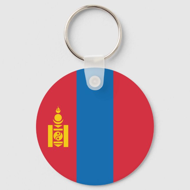 Mongoliet flagga nyckelring (Framsida)