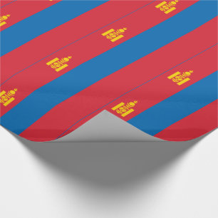 Mongoliet flagga presentpapper