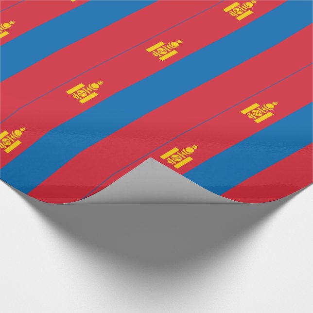 Mongoliet flagga presentpapper (Hörn)