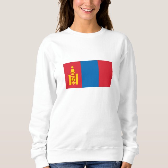 Mongoliet flagga t shirt (Framsida)
