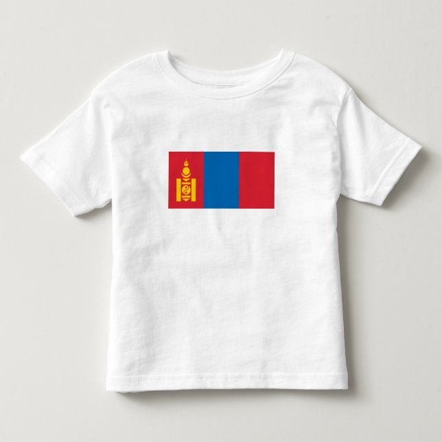 Mongoliet flagga t shirt (Framsida)