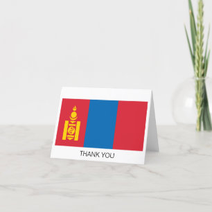 Mongoliet flagga tack kort