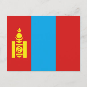 Mongoliet Flagga-vykort Vykort