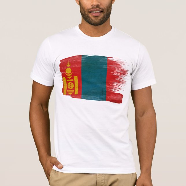 Mongoliet flaggaT-tröja Tee (Framsida)