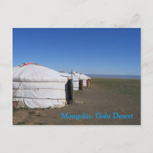Mongoliet-Gobi Desert Ger Camp Vykort