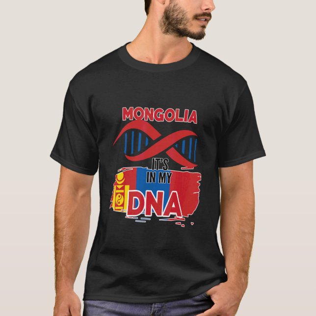 Mongoliet i mitt blod t shirt (Framsida)