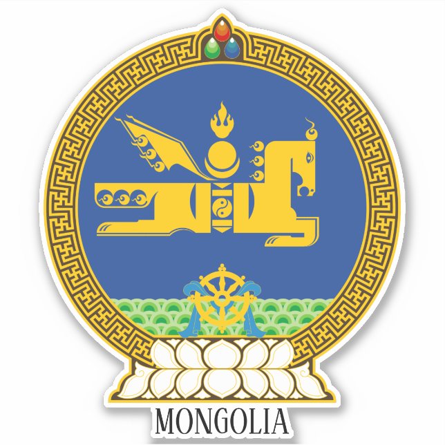Mongoliet Jackar Arm Patriotic Klistermärken (Framsida)