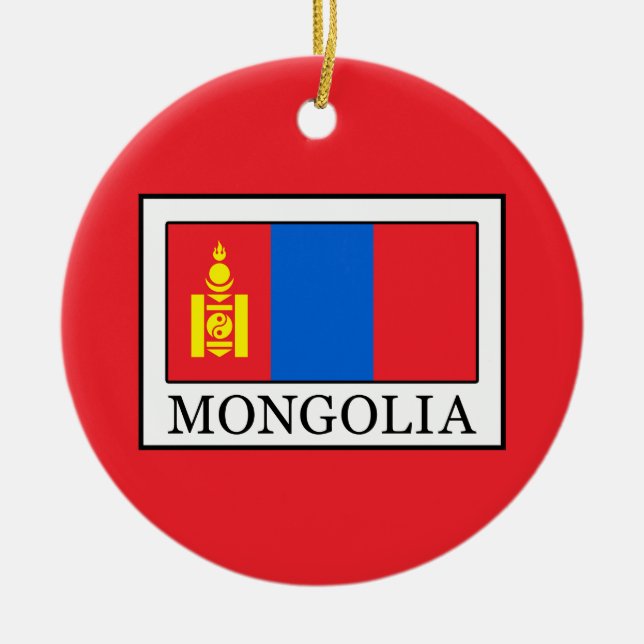 Mongoliet Julgransprydnad Keramik (Framsidan)