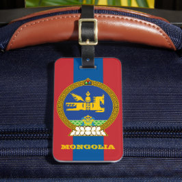 Mongoliet Luggage-taggar, mongolisk Flagga, resa Bagagebricka