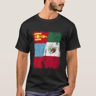 Mongoliet Mexico Halv Flagga Mongolisk Mexikansk K T Shirt