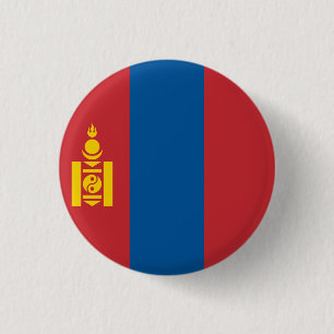 Mongoliet (Mongoliet)-Flagga Knapp