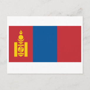 Mongoliet (Mongoliet) Flagga-vykort Vykort