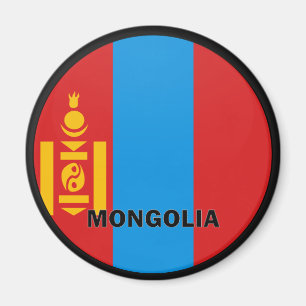 Mongoliet Roundel kvalitets- flagga Magnet