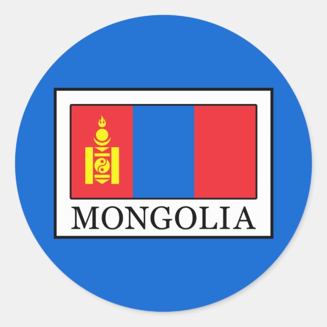 Mongoliet Runt Klistermärke (Framsida)