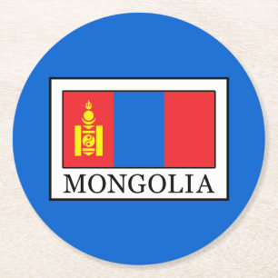 Mongoliet Underlägg Papper Rund
