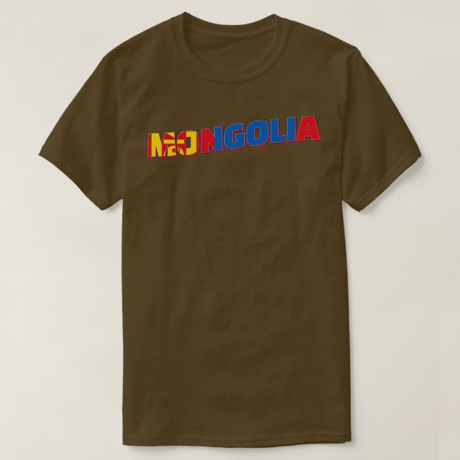 Mongoliet Vintage stil retro souvenir 2 T Shirt (Design framsida)
