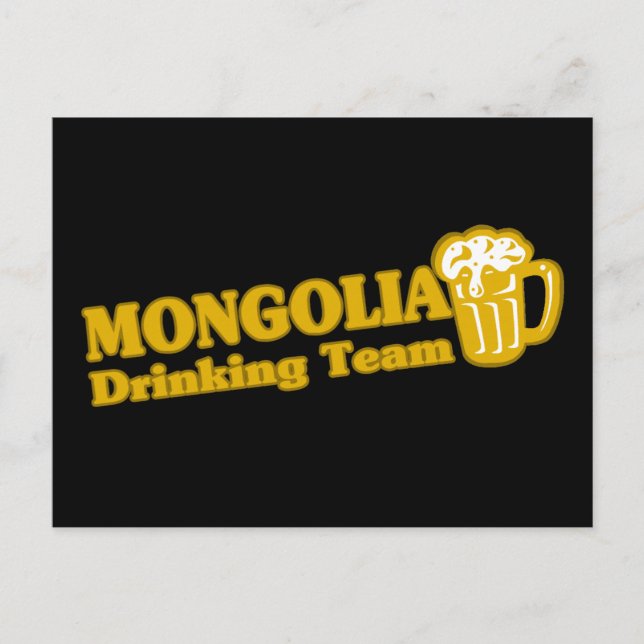 Mongoliets drickteam vykort (Framsida)