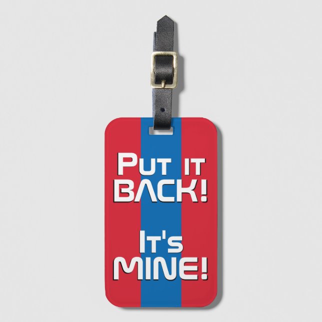 Mongoliets nationella Flagga Funny Patriotic Bagagebricka (Framsida vertikal)