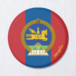 Mongolisk flaggmagnet, semester / resa, Mongoliet Magnet
