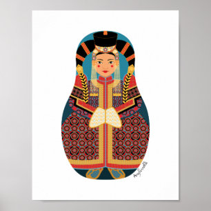 Mongolisk Matryoshka-affisch Poster