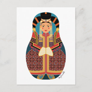 Mongolisk Matryoshka vykort
