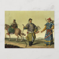 Mongoliska åtta Flaggor-soldater från Chings milit